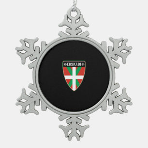 Baskenland Euskadi Tin Sneeuwvlok Ornament
