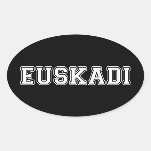 Baskenland Ovale Sticker (Voorkant)