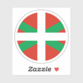 Baskenland Vlag Ronde Sticker (Vel)
