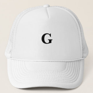 Baskerville lettertype Monogram G aangepaste symbo Trucker Pet