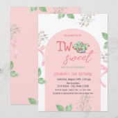 Basket Aardbeien Bow Twee Zoete 2e Verjaardag Kaart (Voorkant / Achterkant)