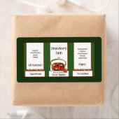 Basket aardbeien Jam Canning Jar Label (Insitu)
