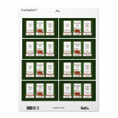 Basket aardbeien Jam Canning Jar Label (Full Sheet)