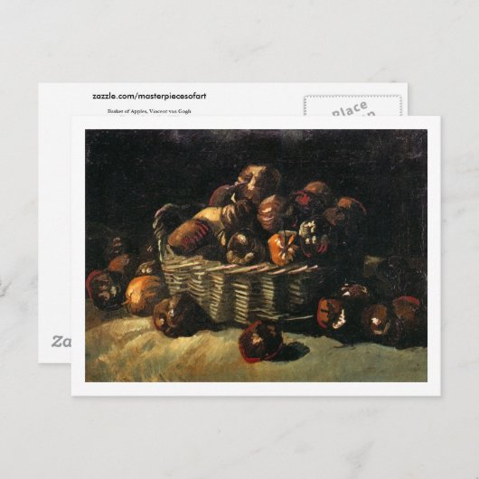 Basket appels, Van Gogh Fine Art Briefkaart (Voorkant / Achterkant)