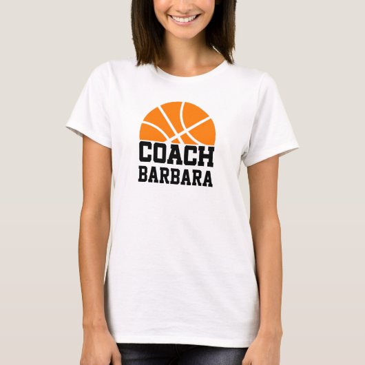 Basket Ball Coach Name Cool T-shirt (Voorkant)