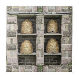 Basket Bee Hive Apiculture Tegeltje