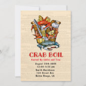 Basket Crab Boil Party Kaart (Voorkant)