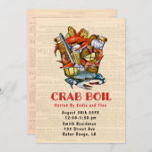 Basket Crab Boil Party Kaart (Voorkant / Achterkant)