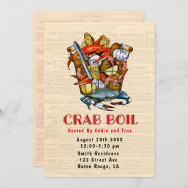 Basket Crab Boil Party Kaart