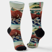 Basket fishing in the Kinu River by Hokusai Sokken (Gebogen)