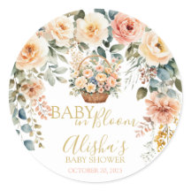 Basket Flowers Baby shower Sticker