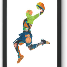 basket graffiti Silhouette Basketball T-shirt