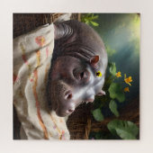 *Basket of Dreams: A Baby Hippo’s Cozy Nap Legpuzzel (Horizontaal)