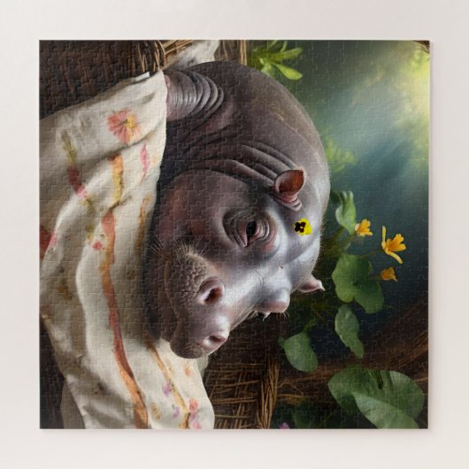 *Basket of Dreams: A Baby Hippo’s Cozy Nap Legpuzzel (Horizontaal)