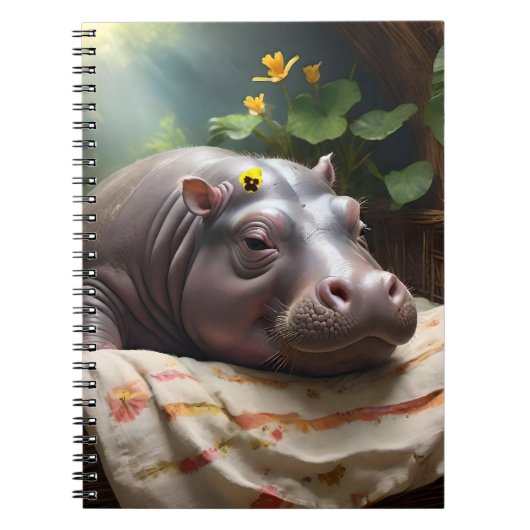 *Basket of Dreams: A Baby Hippo’s Cozy Nap Notitieboek (Voorkant)