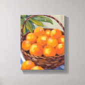 Basket of Oranges Fruit Citrus Painting Canvas Afdruk (Voorkant)