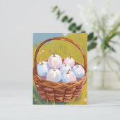 Basket of Pumpkins | Watercolor Fall Autumn Feestdagenkaart (Staand voorkant)