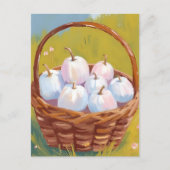 Basket of Pumpkins | Watercolor Fall Autumn Feestdagenkaart (Voorkant)