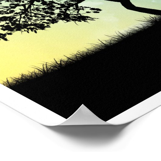 Basket op een heuvel #2 poster (Hoek)