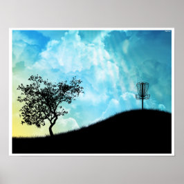 Basket op een heuvel #2 poster