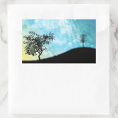 Basket op een heuvel #2 rechthoekige sticker (Tas)