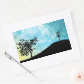 Basket op een heuvel #2 rechthoekige sticker (Envelop)