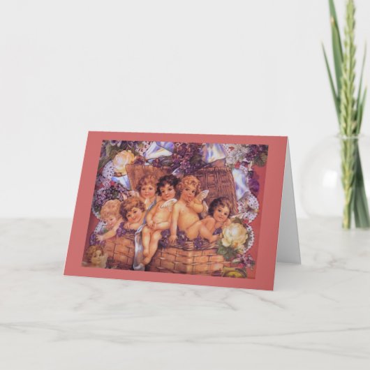 Basket Valentine Feestdagen Kaart (Voorkant)