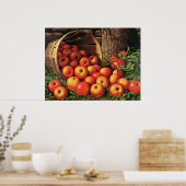 Basket van appels, fijn kunstschilderij, poster (Keuken)