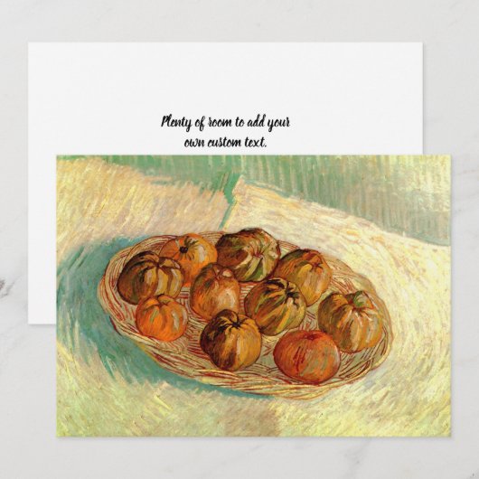 Basket van Apples aan Pissarro door Vincent van Go Kaart (Voorkant / Achterkant)
