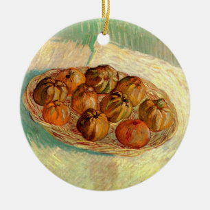 Basket van Apples aan Pissarro door Vincent van Go Keramisch Ornament