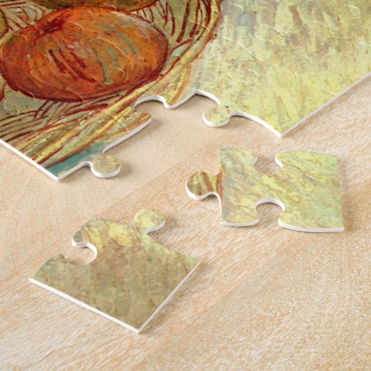 Basket van Apples aan Pissarro door Vincent van Go Legpuzzel (Zijkant)