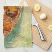 Basket van Apples aan Pissarro door Vincent van Go Theedoek (Quarter Fold)