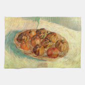 Basket van Apples aan Pissarro door Vincent van Go Theedoek (Horizontaal)