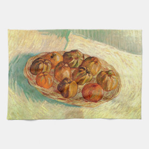 Basket van Apples aan Pissarro door Vincent van Go Theedoek