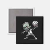 Basket van de ondoden - zombie basketbal ontwerp magneet (Voorkant / Achterkant)