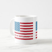 Basket van deplorabele Amerikaanse vlag Thin Line Koffiemok (Voorkant links)
