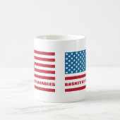 Basket van deplorabele Amerikaanse vlag Thin Line Koffiemok (Center)