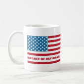 Basket van deplorabele Amerikaanse vlag Thin Line Koffiemok (Links)