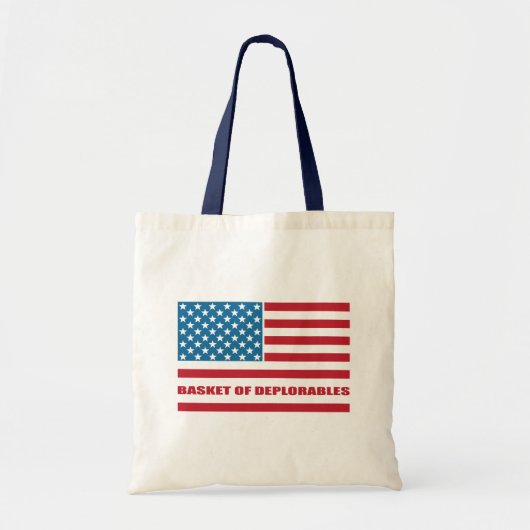 Basket van deplorabele Amerikaanse vlag Thin Line Tote Bag (Voorkant)