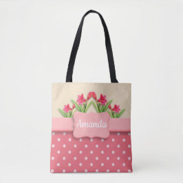 Basket van Lilies Aangepast Tote Bag