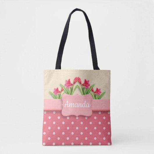 Basket van Lilies Aangepast Tote Bag (Voorkant)