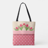Basket van Lilies Aangepast Tote Bag (Achterkant)