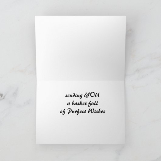 BASKET VULT MET PURRRFECT CHRISTMAS WISHES FEESTDAGEN KAART (Binnen)