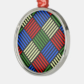 Basket Weave Metalen Ornament (Links)