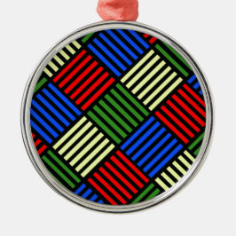 Basket Weave Metalen Ornament