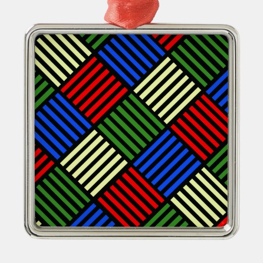 Basket Weave Metalen Ornament (Voorkant)