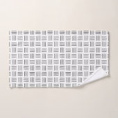 Basket Weave Mudcloth, zwart-wit Bad Handdoek (Handdoek)