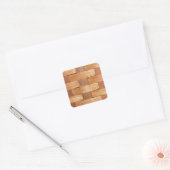 Basket Weave Patroon Vierkante Sticker (Envelop)