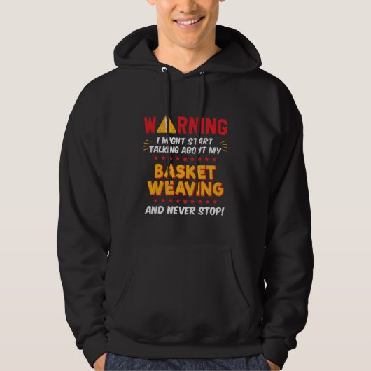 Basket Weaving Joke Graphic Hoodie (Voorkant)
