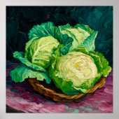 Basket with Cabbages After Van Gogh Poster (Voorkant)